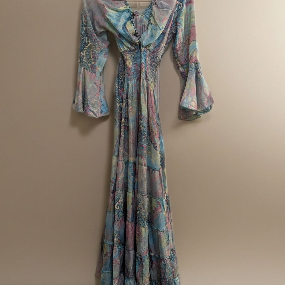 Elegant Multicolor Maxi Dress